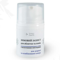 Зображення  Крем для обличчя та повік "Зимовий захист" з молочними пептидами для жирної та комбінованої шкіри Green Health ОКЖ-019, 30 мл, Об'єм (мл, г): 30