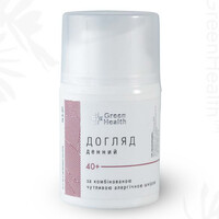 Зображення  Догляд денний за комбінованою чутливою алергічною шкірою (40+) Green Health ОКЖ-009, 30 мл, Об'єм (мл, г): 30