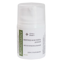 Зображення  Пептид-коктейль денний для сухої шкіри обличчя фітогормональний «Renaissance» (40+) Green Health ОКС-007, 50 мл, Об'єм (мл, г): 50