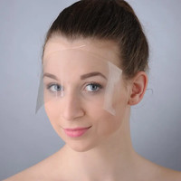 Зображення  Перукарський екран для захисту обличчя Panni Mlada™ (25 шт/пач) з пластику прозорий