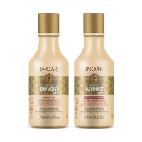 Изображение  Бессульфатный шампунь и кондиционер «Абсолютное увлажнение» после кератина-ботекса, Inoar Day Moist, 2х250 ml