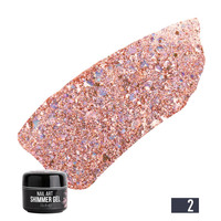Изображение  Гель с блестками NUB Shimmer Gel 5 г, № 02, Объем (мл, г): 5, Цвет: 002