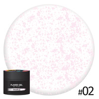 Изображение  Гель для дизайна ногтей NUB Flakes Gel 5 г, № 02, Объем (мл, г): 5, Цвет: 002