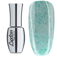 Зображення  Камуфлююча база LUXTON Roks Base 15 мл, № 8 ніжний м'ятний з блискітками та слюдою бірюзового та білого кольору, Об'єм (мл, г): 15, Колір: 008