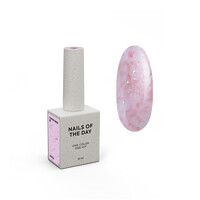 Зображення  Nails of the Day Cover basе 38 potal рожево-молочне з рожевою та срібною поталлю база для нігтів, 10 мл, Об'єм (мл, г): 10, Колір: 38