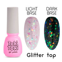 Зображення  Топ для нігтів без липкого шару Toki-Toki Glitter Top 5 мл