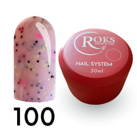 Зображення  Камуфлююча база для гель-лаку Roks Rubber Base French Potal 50 мл № 100, Об'єм (мл, г): 50, Колір: 100