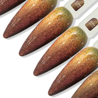 Изображение  Гель-лак светоотражающий "кошачий глаз" ADORE prof. cat's eye 7,5 мл Z-04 золотой с малиновыми переливами, Объем (мл, г): 7.5, Цвет: Z-04 золотой с малиновыми переливами