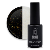 Зображення  Топ для гель-лаку з блискітками ADORE prof.Miracle Top 7,5мл №07 - golden shimmer, Об'єм (мл, г): 7.5, Колір: 07