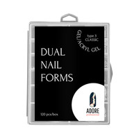 Зображення  Багаторазові верхні форми для нарощування ADORE prof. Dual Nail Forms 120шт Тип 3 - classic