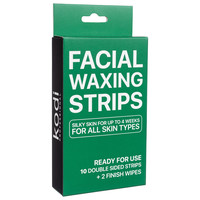 Изображение  Восковые полоски для лица Kodi Facial waxing strips (10 двусторонних полосок+2 финишные салфетки)