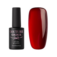 Зображення  Гель-лак Couture Colour Vitrage Gel VG01 червоний, 9 мл, Об'єм (мл, г): 9, Колір: VG01