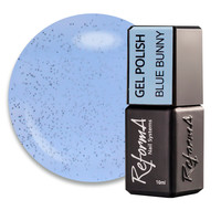 Зображення  Гель-лак ReformA Blue Bunny блакитний з чорним піском, 10 мл, Об'єм (мл, г): 10, Колір: Blue Bunny