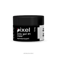 Зображення  Полігель Pixel Poly Gel Clear №1 (прозорий), 15 мл, Об'єм (мл, г): 15, Колір: 01
