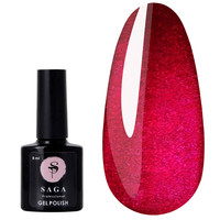 Зображення  Гель-лак SAGA Cat Shine №13 кришталева кішка вишневий, 8 мл, Об'єм (мл, г): 8, Колір: 13