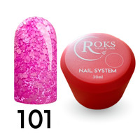 Зображення  Камуфлююча база для гель-лаку Roks Rubber Base French Geometric 30 мл, № 101, Об'єм (мл, г): 30, Колір: 101