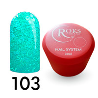 Изображение  Камуфлирующая база для гель-лака Roks Rubber Base French Geometric 30 мл, № 103, Объем (мл, г): 30, Цвет: 103