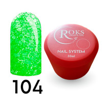 Изображение  Камуфлирующая база для гель-лака Roks Rubber Base French Geometric 30 мл, № 104, Объем (мл, г): 30, Цвет: 104