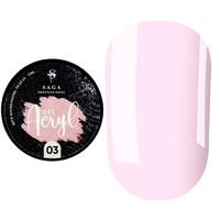 Зображення  Гель для нарощування SAGA Acryl Gel №03 молочно-рожевий, 13 мл, Об'єм (мл, г): 13, Колір: 03