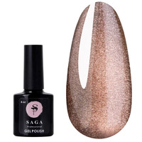 Зображення  Гель-лак SAGA Cat Shine №11 кришталева кішка кава з молоком, 8 мл, Об'єм (мл, г): 8, Колір: 11