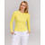 Зображення 5 Медичний лонгслів в рубчик жіночий жовтий р. XL, "БІЛИЙ ХАЛАТ" 392-397-716, Розмір: XL, Цвет: жовтий