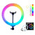 Изображение 2 Кольцевая селфи лампа RGB Diamond Crystal 3D-26 см. (цветная) на 15 Вт. со штативом и держателем, на USB