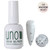 Зображення 6 Матове топове покриття UNO Monochrome Vervet Top для нігтів із чорними та білими частинками, 12 мл.