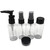 Зображення  Дорожній набір ємностей для косметики та парфумерії №2422, 5 предметів, чорний