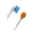 Зображення 2 Насадки Sensitive для звукової щітки Hydrosonic Ortho Curaprox, 2 шт блакитна, помаранчева, Колір: B-O