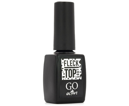 Зображення 2 Топ для гель-лаку з чорними пластівцями GO Active Fleck Top Coat, 10 мл