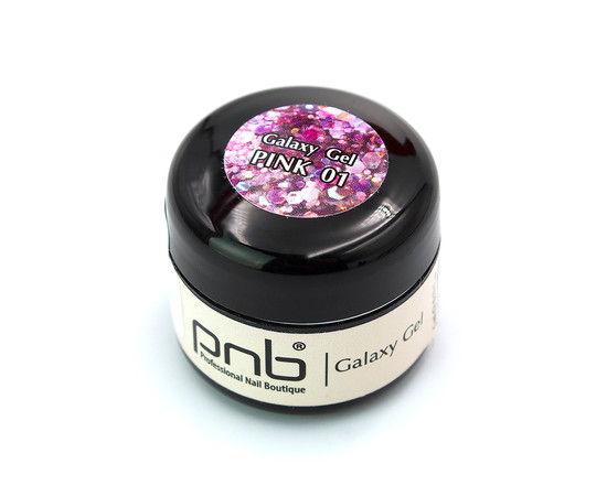Зображення 2 Гліттер гель PNB Galaxy Gel 01 Pink, Колір: 001