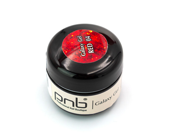 Изображение 2 Глиттер гель PNB Galaxy Gel 5 мл, № 04 Red, Цвет: 004