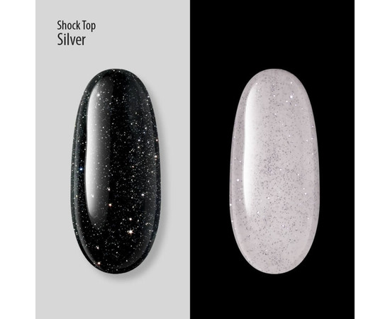 Зображення 3 Топ без липкого шару PNB Shock Top Silver, No Wipe, 8 мл