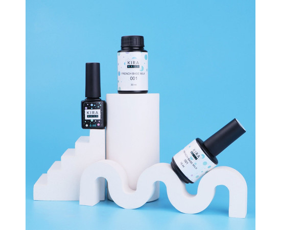 Изображение 2 Kira Nails French Base Milk 001 (молочная), 15 мл