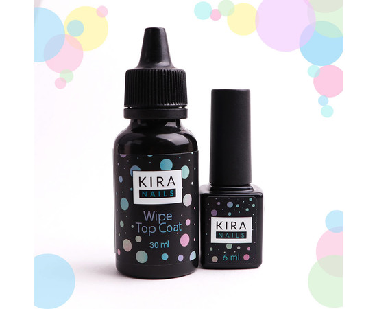 Изображение 3 Kira Nails Wipe Top Coat – закрепитель для гель-лака с липким слоем, без кисточки, 30 мл