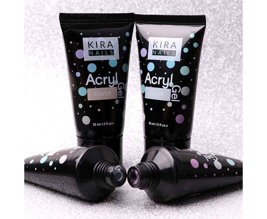 Зображення 2 Акрил-гель (полігель) для нарощування Kira Nails Acryl Gel - Clear, 30 г