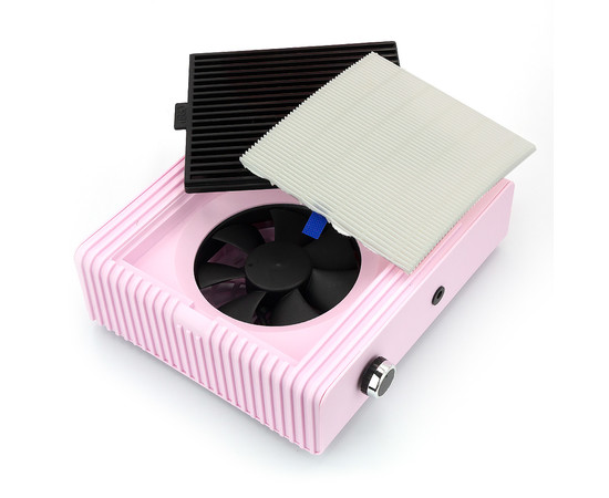 Зображення 4 Манікюрна настільна витяжка на 1 гвинт з НЕРА-фільтром BQ 858-1 80 Вт, Рожева, Колір: Рожевий