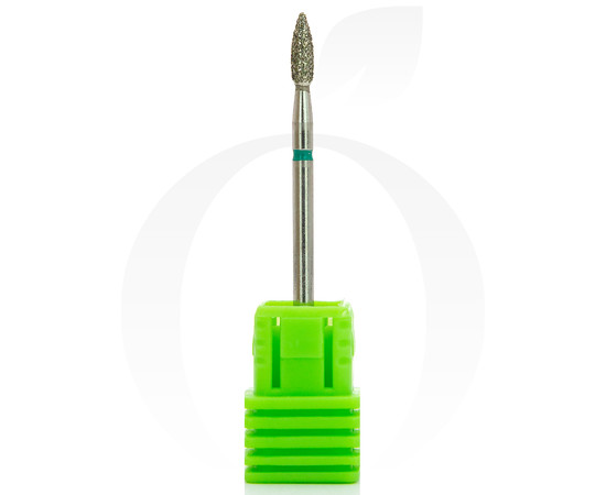 Зображення 2 Фреза алмазна полум'я зелена 2.5 мм, робоча частина 8 мм