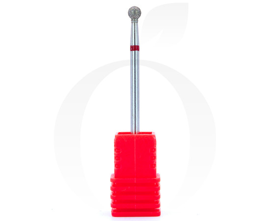 Зображення 2 Фреза алмазна куля червона 3.5 мм