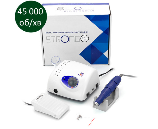 Изображение 2 Фрезер для маникюра Strong 210 65 Вт 45 000 об, ручка 105L