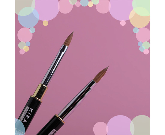 Зображення 3 Пензлик Kira Nails  Acrylic 10 (Kolinsky), Розмір пензлика: 10