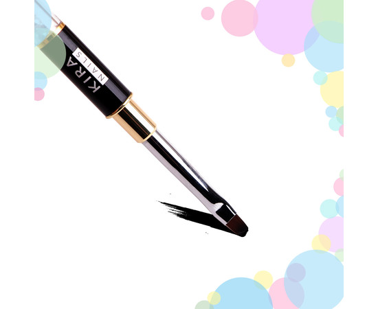 Зображення 2 Пензлик Kira Nails  Gel flat 4 (Nylon), Розмір пензлика: 4