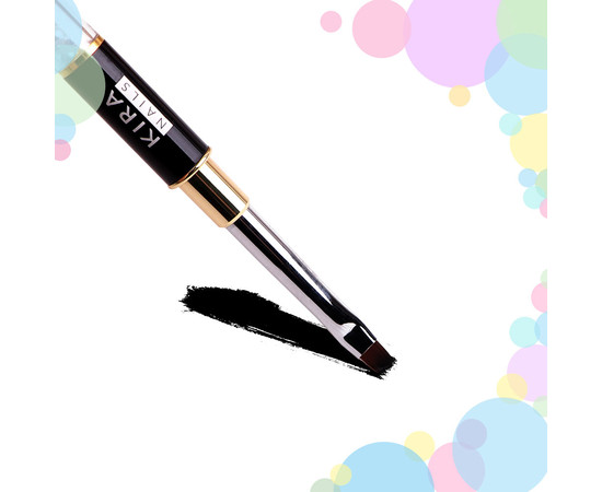 Зображення 2 Пензлик Kira Nails  Gel flat 6 (Nylon), Розмір пензлика: 6