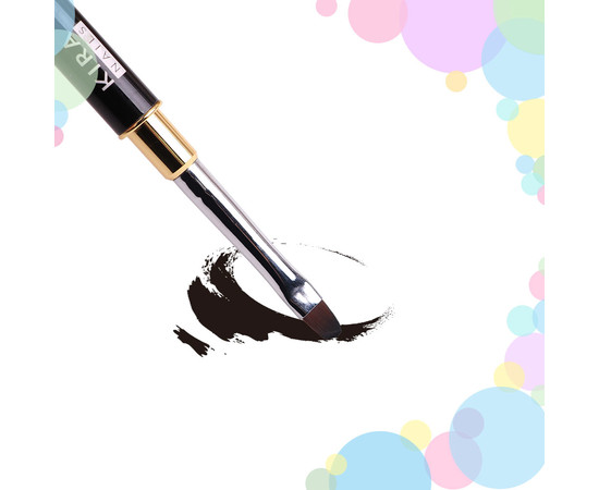 Зображення 2 Пензлик Kira Nails Gel oval 6 (Nylon), Розмір пензлика: 6