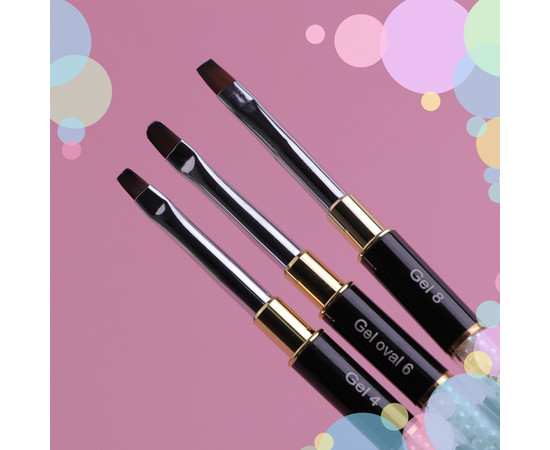 Зображення 3 Пензлик Kira Nails Gel oval 8 (Nylon), Розмір пензлика: 8