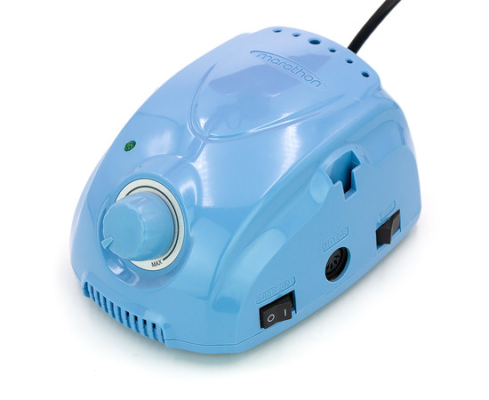 Зображення 10 Фрезер для манікюру Marathon 3 Champion Korea 45 Вт 35 000 об, з педаллю, Синій, Колір: Синій