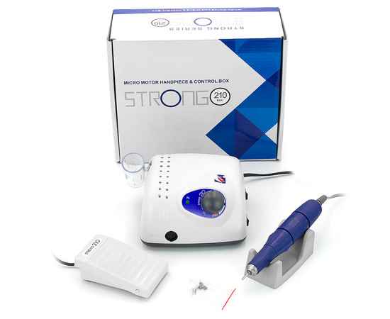 Изображение 11 Фрезер для маникюра Strong 210 65 Вт 45 000 об, ручка 105L + Сумка