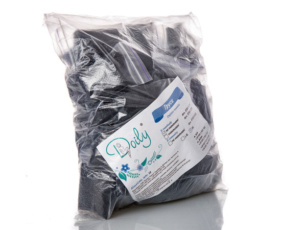 Зображення 2 Труси-стрінги чоловічі з спанбонду Doily Чорний (50шт/пач) XXL