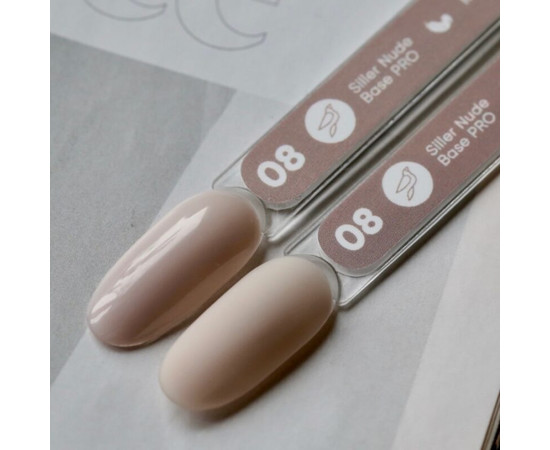 Изображение 2 Siller Nude Base Pro №8 камуфлирующая цветная база (серо-бежевый), 30 мл, Объем (мл, г): 30, Цвет: 08