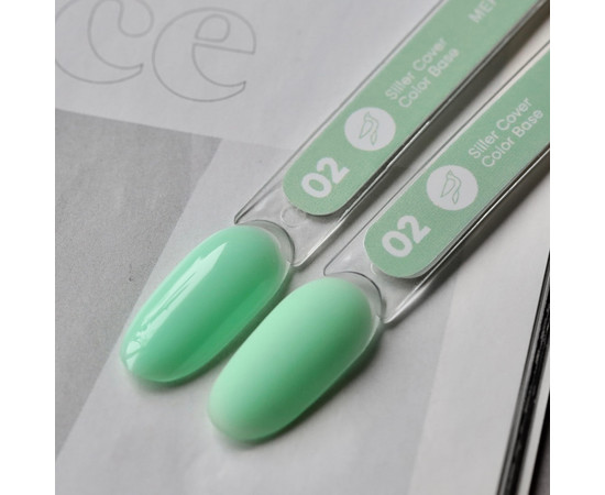 Изображение 2 Siller Color Base №2 камуфлирующая цветная база (мятная), 15 мл, Объем (мл, г): 15, Цвет: 02